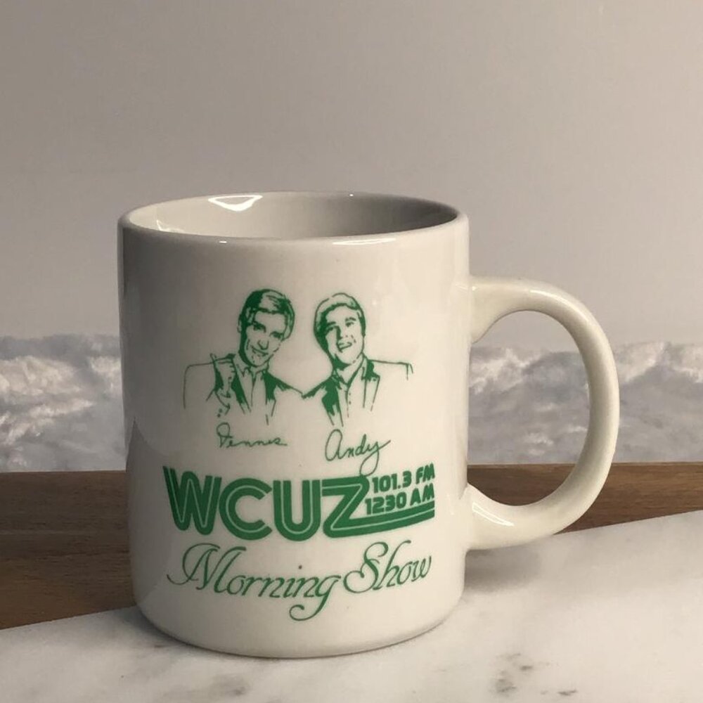 WCUZ 101.3 FM 1230 AM Dennis and Andy Radio‎ Station Coffee Mug Grand Rapids, MI